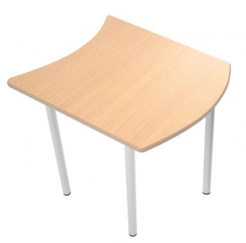 MILA Tisch 4, wellenförmig klein, Tischhöhe 64 cm - Buche