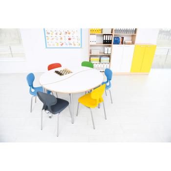 MILA Tisch, halbrund wellenförmig (B9012)