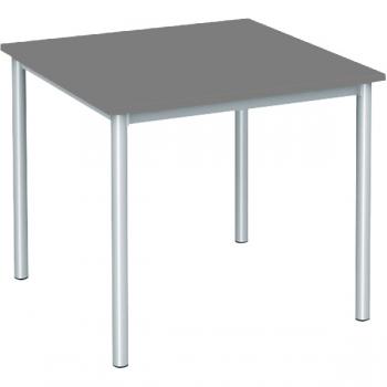 MILA Tisch 80x80, Tischhöhe 53 cm, gerade Ecken - alufarben - grau