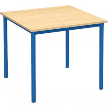MILA Tisch 80x80, Tischhöhe 71 cm, gerade Ecken - blau - Birke