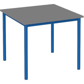 MILA Tisch 80x80, Tischhöhe 46 cm, gerade Ecken - blau - grau