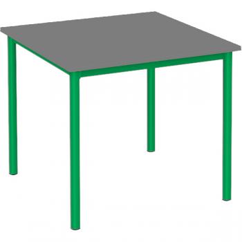 MILA Tisch 80x80, Tischhöhe 64 cm, gerade Ecken - grün - grau
