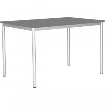 MILA Tisch 120x80, Tischhöhe 53 cm, gerade Ecken - alufarben - grau