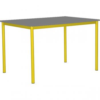 MILA Tisch 120x80, Tischhöhe 64 cm, gerade Ecken - gelb - grau