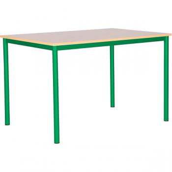 MILA Tisch 120x80, Tischhöhe 46 cm, gerade Ecken - grün - Birke