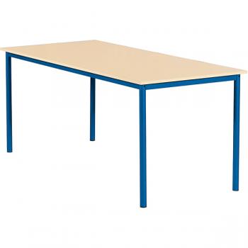 MILA Tisch 160x80, Tischhöhe 46 cm, gerade Ecken - blau - Birke