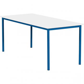 MILA Tisch 160x80, Tischhöhe 53 cm, gerade Ecken - blau - weiss