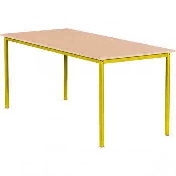 MILA Tisch 160x80, Tischhöhe 46 cm, gerade Ecken - gelb - Buche