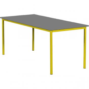 MILA Tisch 160x80, Tischhöhe 64 cm, gerade Ecken - gelb - grau