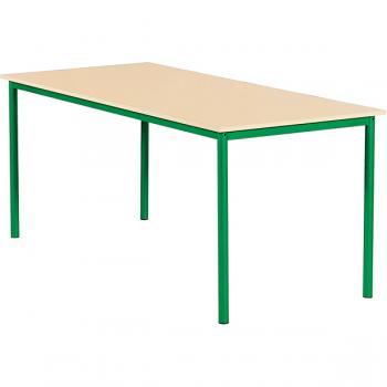 MILA Tisch 160x80, Tischhöhe 46 cm, gerade Ecken - grün - Birke