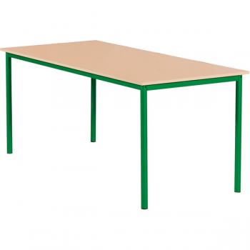 MILA Tisch 160x80, Tischhöhe 46 cm, gerade Ecken - grün - Buche