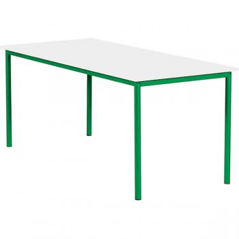 MILA Tisch 160x80, Tischhöhe 46 cm, gerade Ecken - grün - weiss