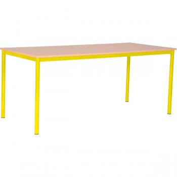 MILA Tisch 180x80, Tischhöhe 46 cm, gerade Ecken - gelb - Buche