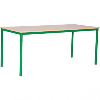 MILA Tisch 180x80, Tischhöhe 53 cm, gerade Ecken - grün - Birke