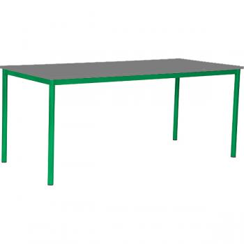 MILA Tisch 180x80, Tischhöhe 46 cm, gerade Ecken - grün - grau