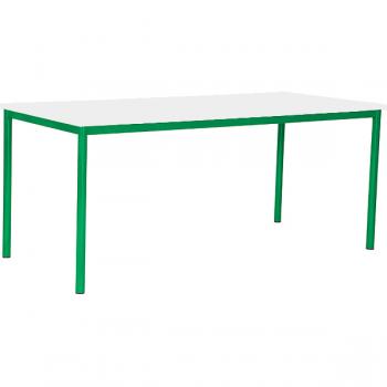 MILA Tisch 180x80, Tischhöhe 46 cm, gerade Ecken - grün - weiss
