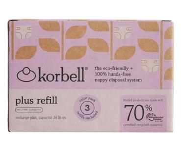 Nachfüll-Folie - 3er Pack - für Korbell-Windeleimer Plus (26l)
