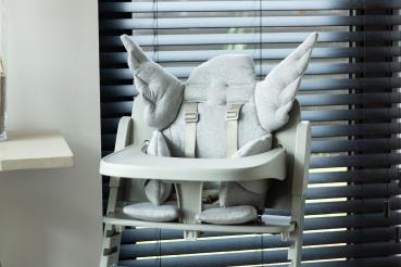 Hochstuhl EVOSIT mit Essbrett, grau