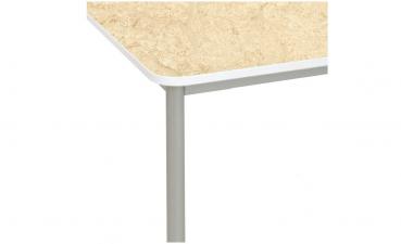 Flüstertisch 4, halbrund, Diagonale 140 cm, Tischhöhe 64 cm - beige
