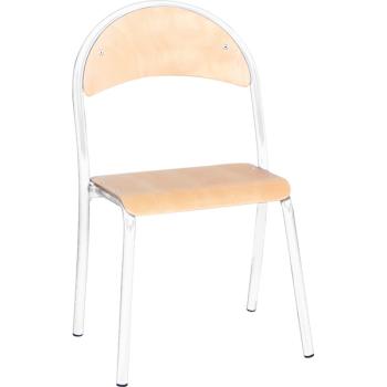 Stuhl P 2, Sitzhöhe 31 cm, für Tischhöhe 52 cm - weiss - Buche