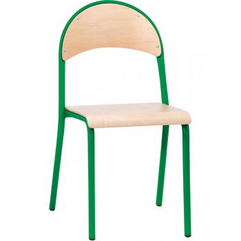 Stuhl P 7, Sitzhöhe 51 cm, für Tischhöhe 82 cm - grün - Buche