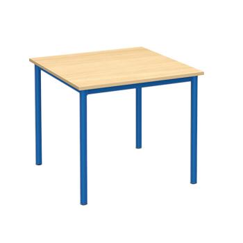 MILA Tisch 80x80, Tischhöhe 46 cm - blau - Ahorn