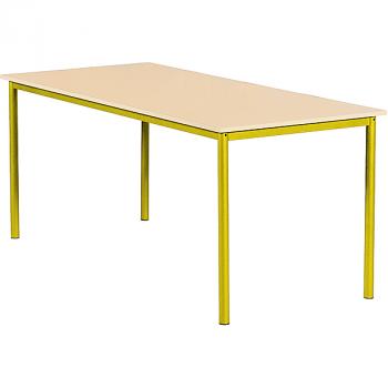 MILA Tisch 160x80, Tischhöhe 46 cm, gerade Ecken - gelb - Ahorn