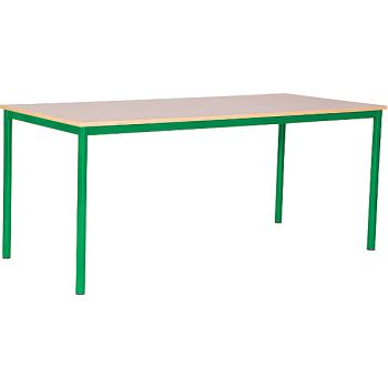 MILA Tisch 180x80, Tischhöhe 46 cm, gerade Ecken - grün - Ahorn