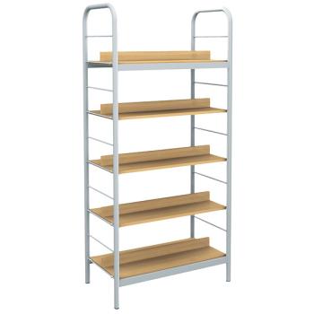 Zweiseitiges Mehrzweckregal, verstärkt, Basismodul - alufarben