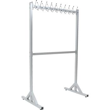 Garderobenständer mit 20 Haken - alufarben