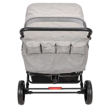 Familidoo Krippenwagen Vierlingsbuggy-Lidoo Star, grau