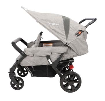 Familidoo Krippenwagen Vierlingsbuggy-Lidoo Star, grau