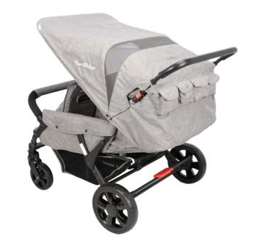 Familidoo Krippenwagen Vierlingsbuggy-Lidoo Star, grau