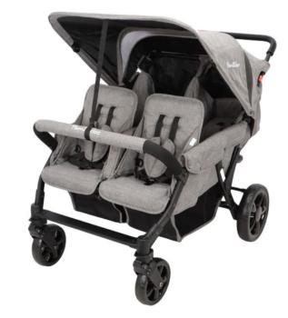 Familidoo Krippenwagen Vierlingsbuggy-Lidoo Star, grau