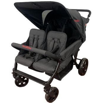 Familidoo Krippenwagen Vierlingsbuggy-Lidoo Star, schwarz
