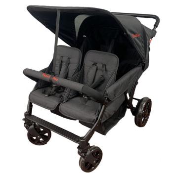 Familidoo Krippenwagen Vierlingsbuggy-Lidoo Star, schwarz