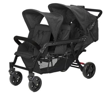 Familidoo 3 Sitzer Krippenwagen- Lidoo 3 BB+, schwarz, mit Ergondrive-Lenker
