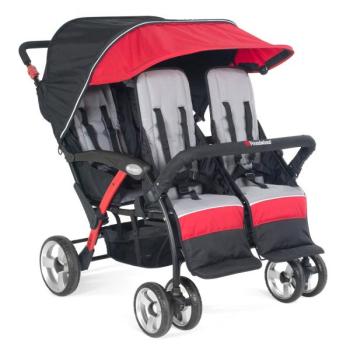Kinderwagen 4-Sitzer Linea Quard Sport, schwarz/rot