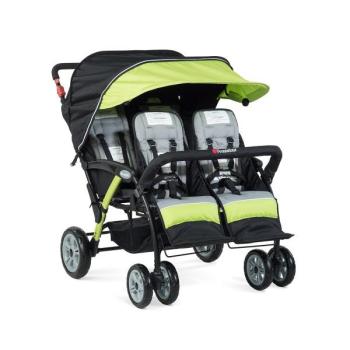 Kinderwagen 4-Sitzer Linea Quard Sport, schwarz/limone