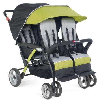 Kinderwagen 4-Sitzer Linea Quard Sport, schwarz/limone