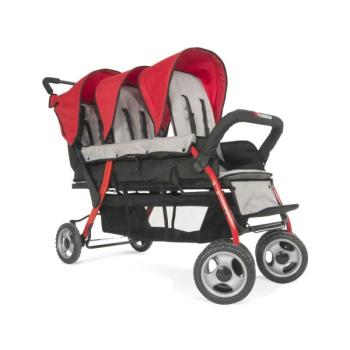 Kinderwagen 3-Sitzer Linea Quard Sport, schwarz/rot