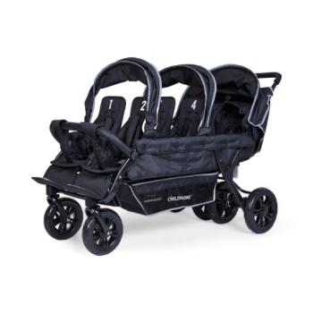 6-Sitzer-Kinderwagen Sixseater, schwarz