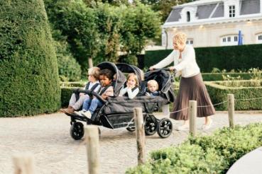 6-Sitzer-Kinderwagen Sixseater, schwarz