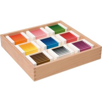 Montessori Farbtäfelchen - Schattierungskasten mit 9 Farben
