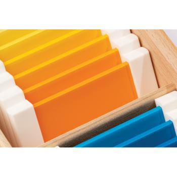 Montessori Farbtäfelchen - Schattierungskasten mit 9 Farben