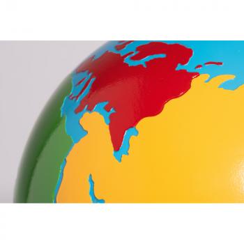 Montessori Globus - farbige Erdteile