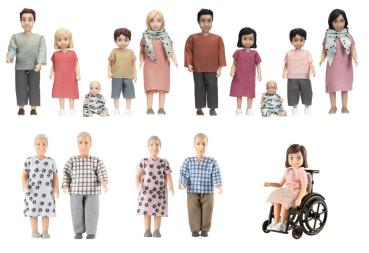 Kindergarten-Puppenset, 15 Teile