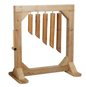 Outdoor - Glockenspiel mit Holzrahmen, Bambusglocken