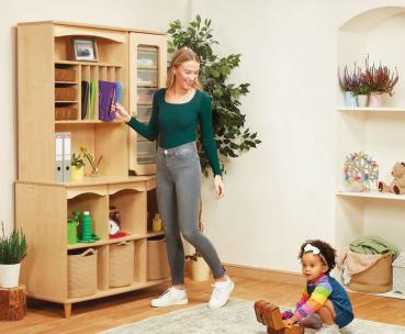 Hochschrank, abschliessbar, H 189 cm, Ahorn