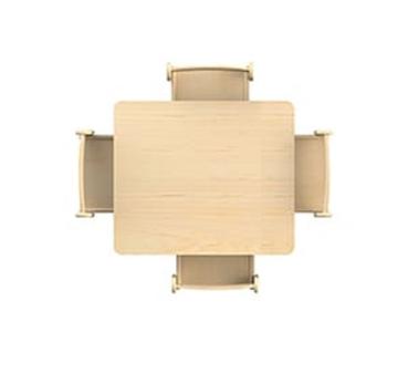 Natura Tisch medium, quadratisch, 69,5 x 69,5 cm